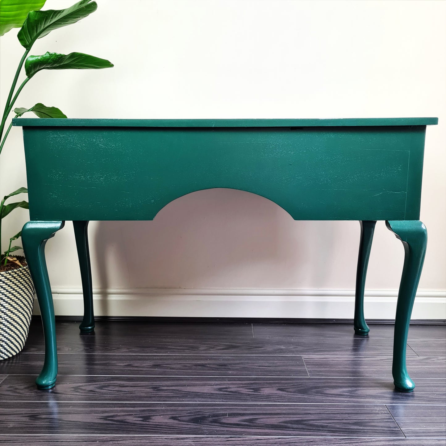 Upcycled Sideboard with Monstera Leaves & Lion Head Handles